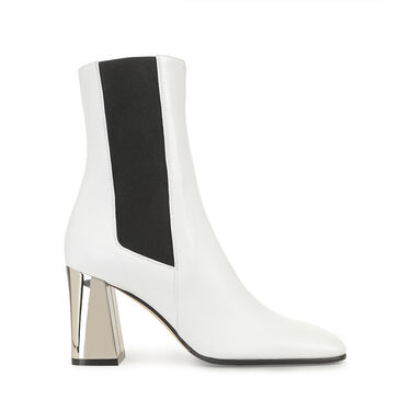 Bottines Blanc Talon haut: 80mm, sr Alicia  - Booties White 2