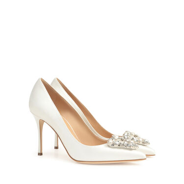 Pumps White High heel: 90mm, Godiva Precious Bridal - Pumps White 2