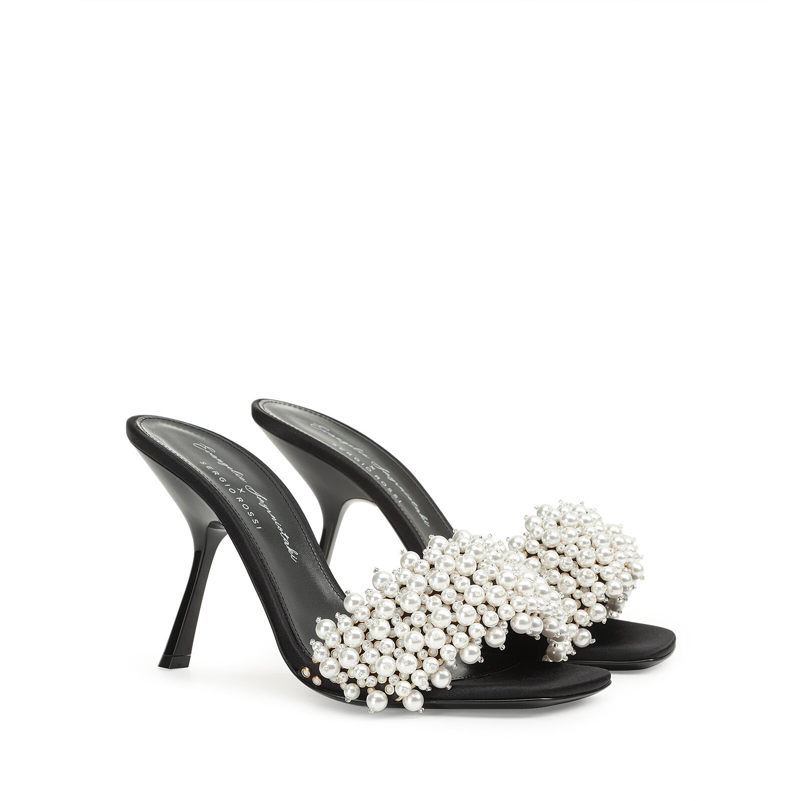Sandals Black High heel: 100mm, Evangelie - Sandals Black | Sergio Rossi