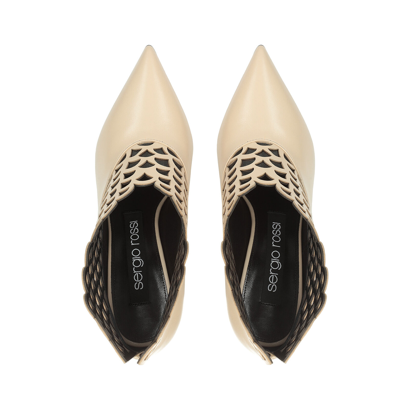 Booties Beige High heel 90mm sr Mermaid Booties Chalk Sergio Rossi