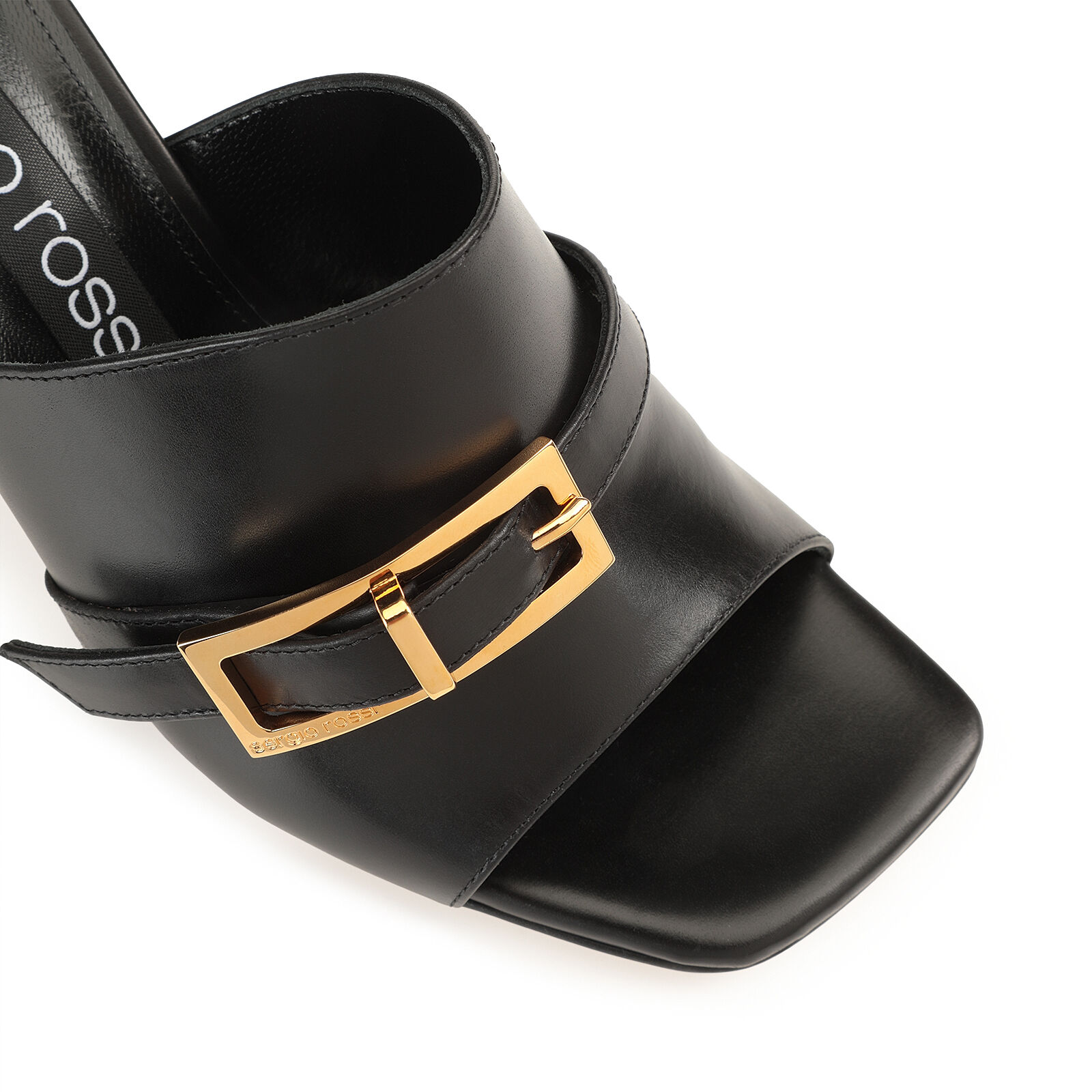 【Sergio Rossi】SR Nora ストラップ サンダル 80㎜ レザー Sandals Black High heel: 80mm, sr Nora | Sergio Rossi