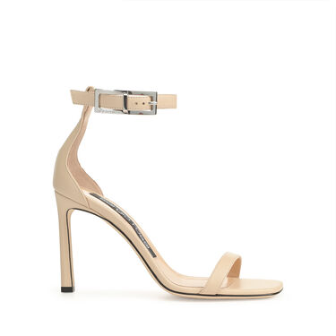 Sandals White High heel: 95mm, sr Nora  - Sandals Chalk 2