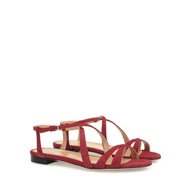 Sandals Red Low heel: 10mm, Bon ton - Sandals Deep Red 2
