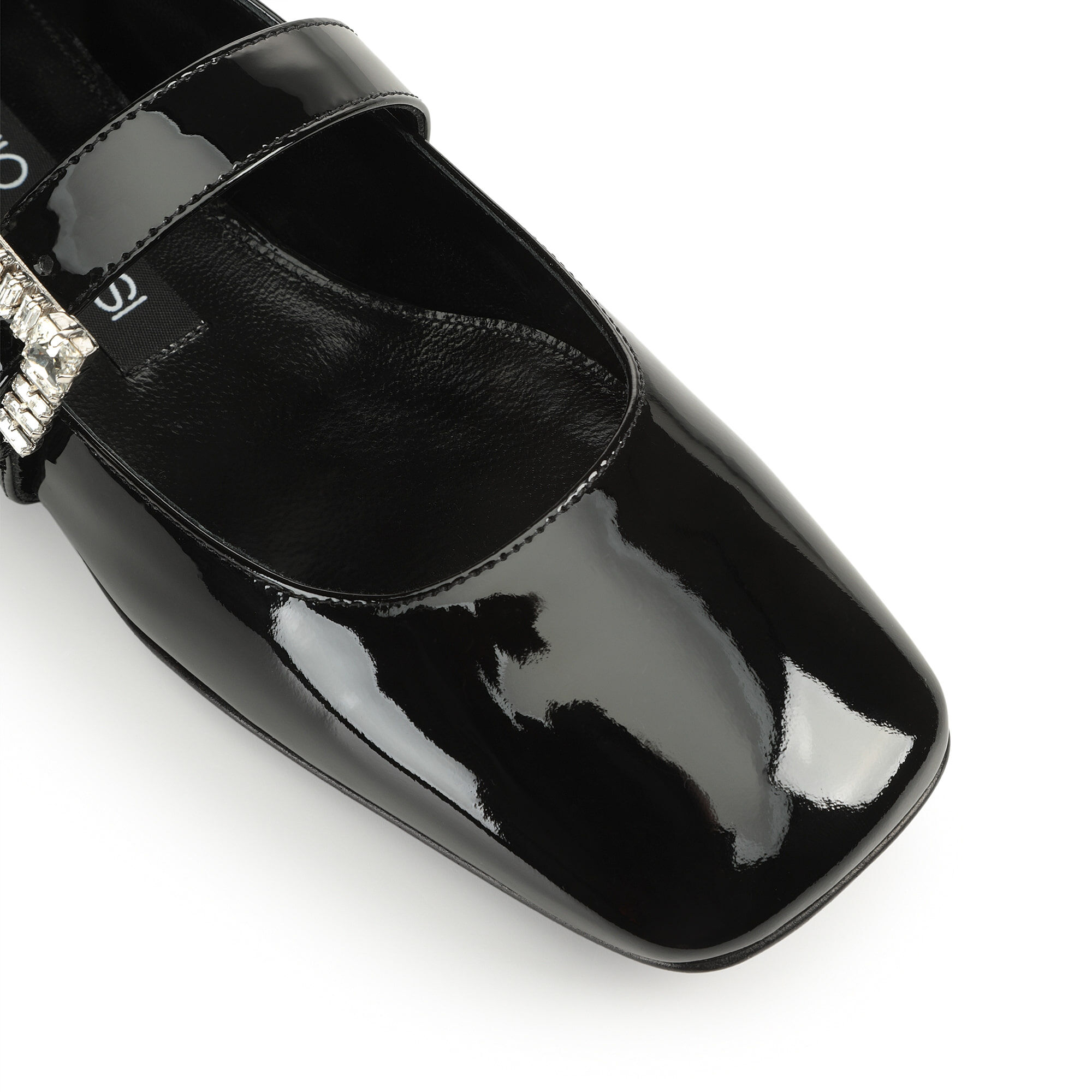 バレリーナフラット ブラック フラット: 5mm, sr Twenty Buckle バレリーナフラット ブラック フラット: 5mm, sr Twenty Buckle