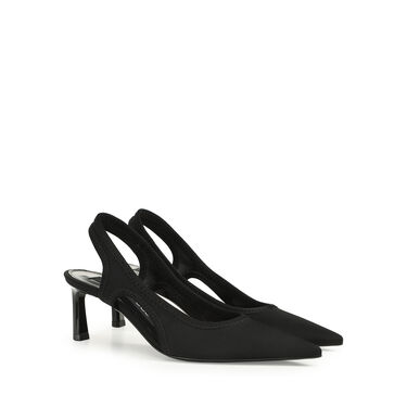 Chaussures à bride arrière Noir Talon moyen: 60mm, sr Jane - Slingbacks Black 2