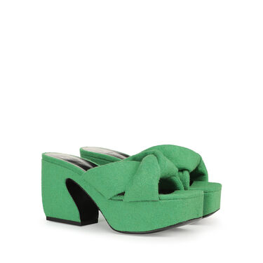 Sandales Vert Petit talon: 45mm, SI ROSSI - Sandals Kentia 2