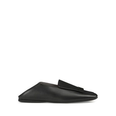 Mocassins Noir Talon plat: 5mm, sr1 - Slippers Black 2