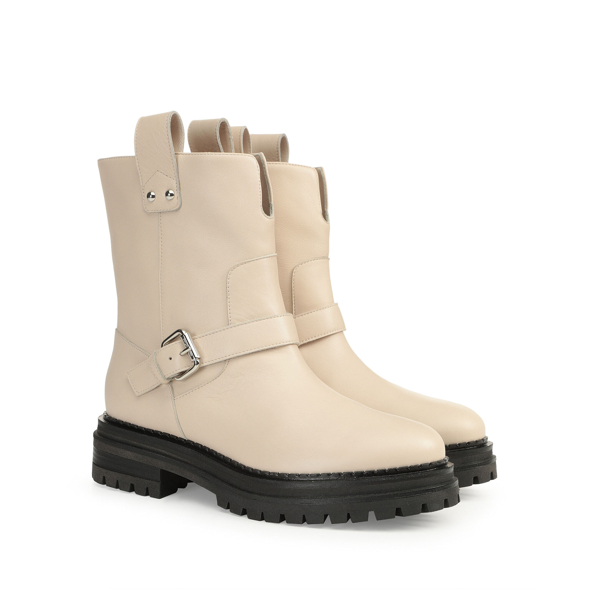 ブーティ beige ローヒール: 15mm, Motor - Booties Desert | Sergio Rossi