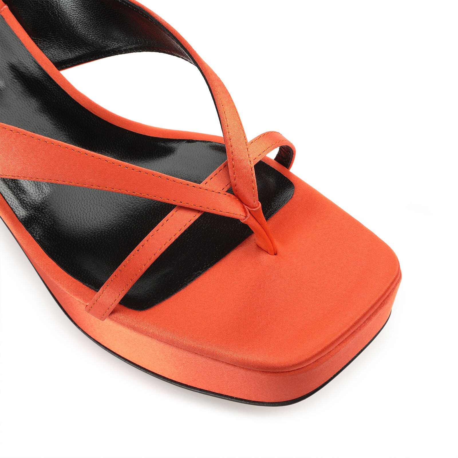 Sandales Rouge Petit talon 45mm SI ROSSI Sandals Mandarine Sergio Rossi
