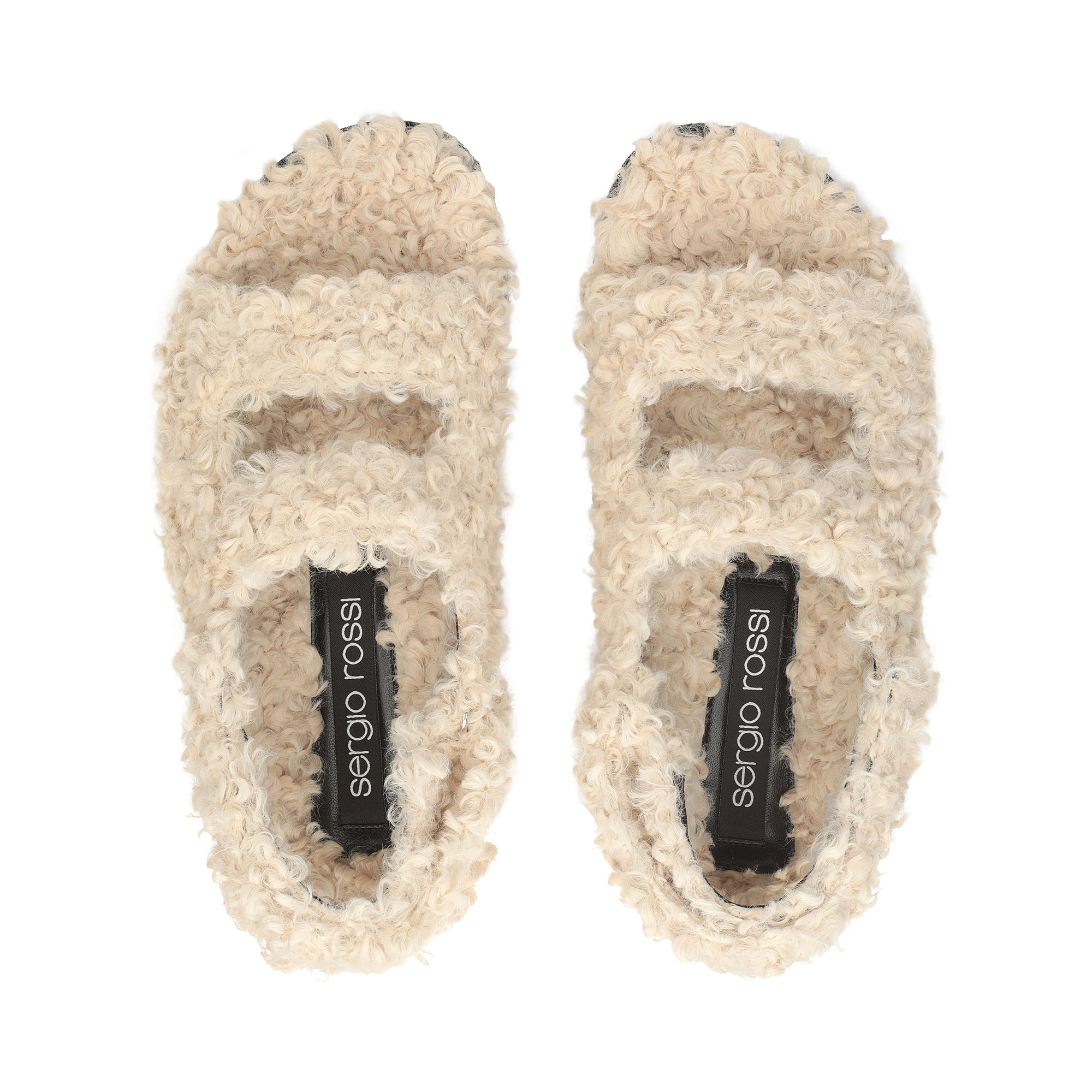 Sandalen Weiss ohne Ferse sr Muppet Flat sandals Panna Sergio Rossi