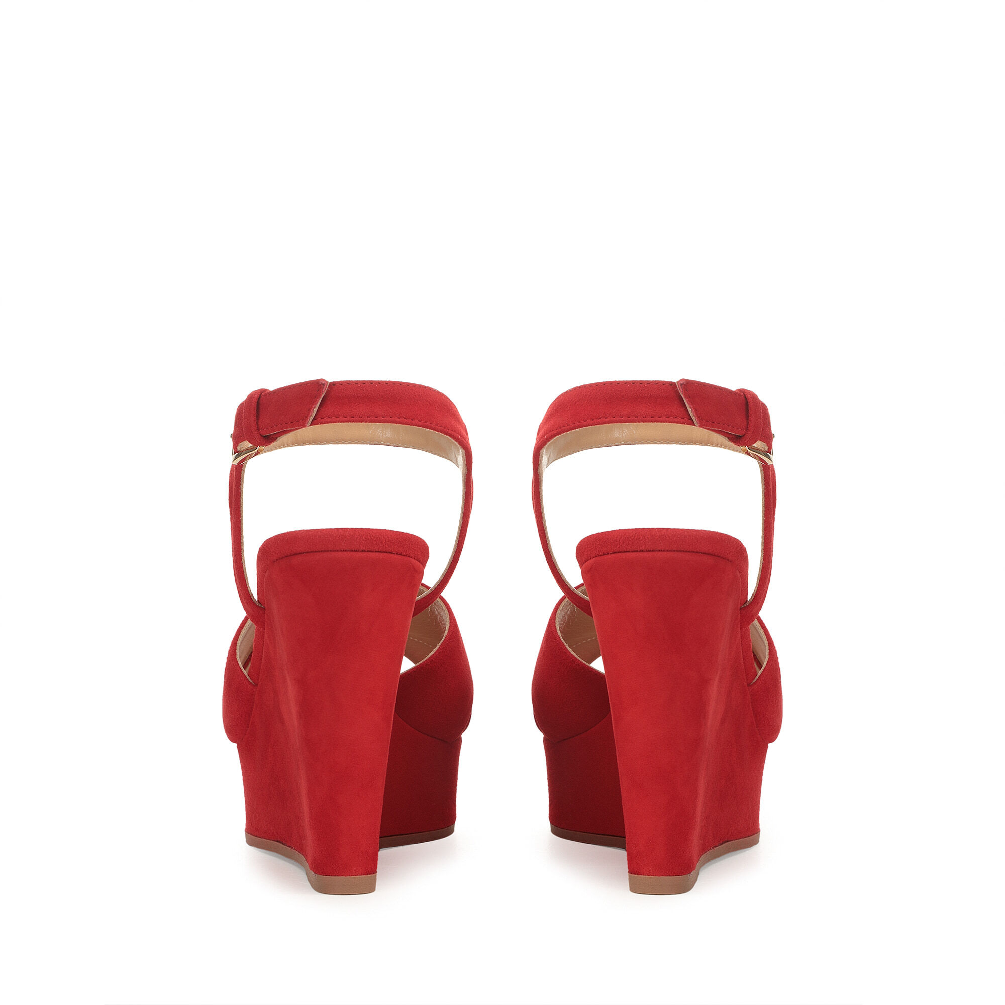 Wedges Red Mid heel 75mm sr Pantelleria Wedges Lacca Sergio Rossi