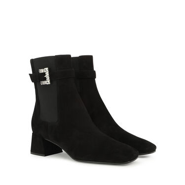Booties Black Low heel: 45mm, sr Twenty Buckle - Booties Black 2