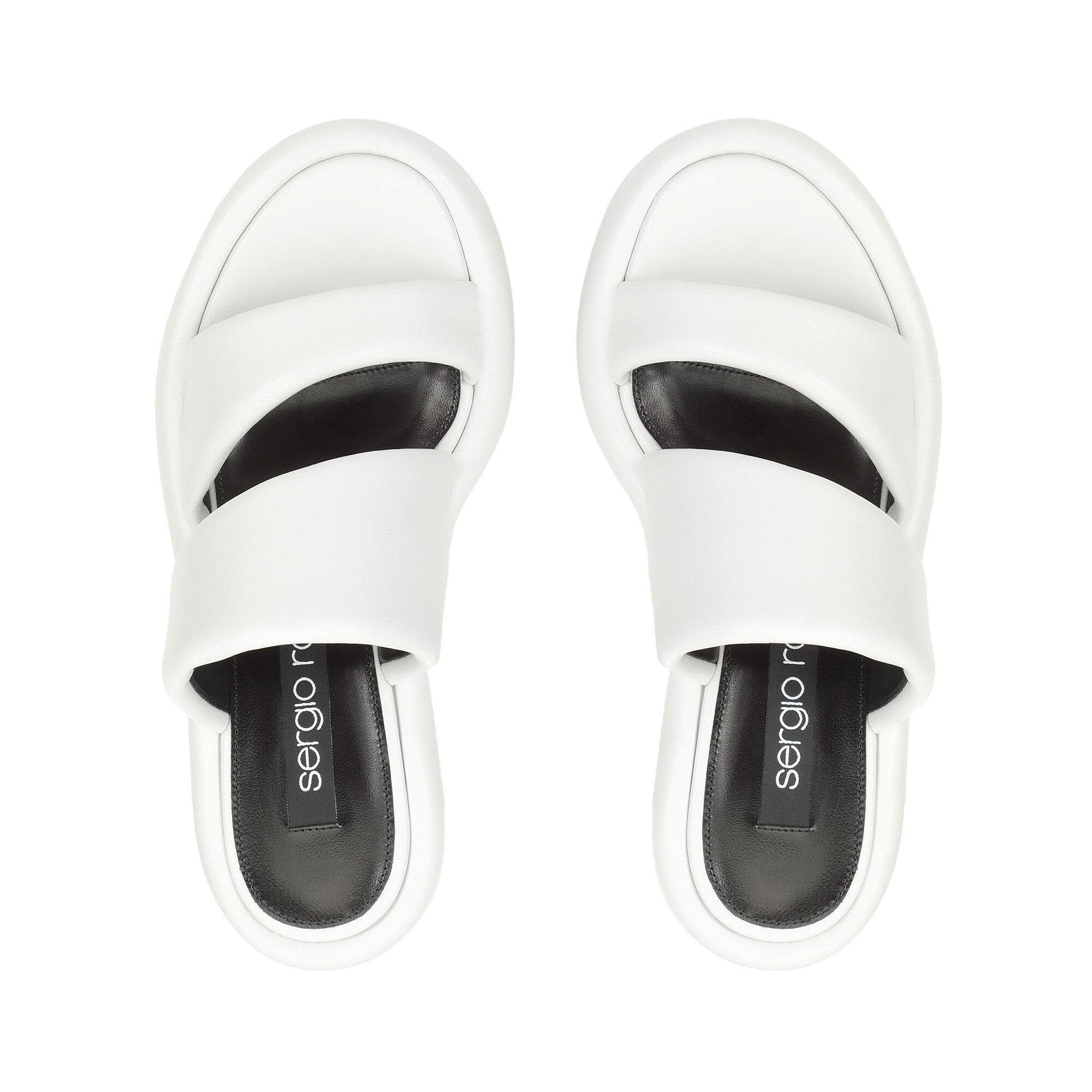 Wedges White Flat: 10mm, sr Spongy - Wedges White | Sergio Rossi