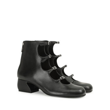 Booties Black Low heel: 45mm, SI ROSSI - Booties Black 2