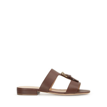 Sandali Marrone Tacco basso: 15mm, Buckle Sandal - Sandali Cocoa 2