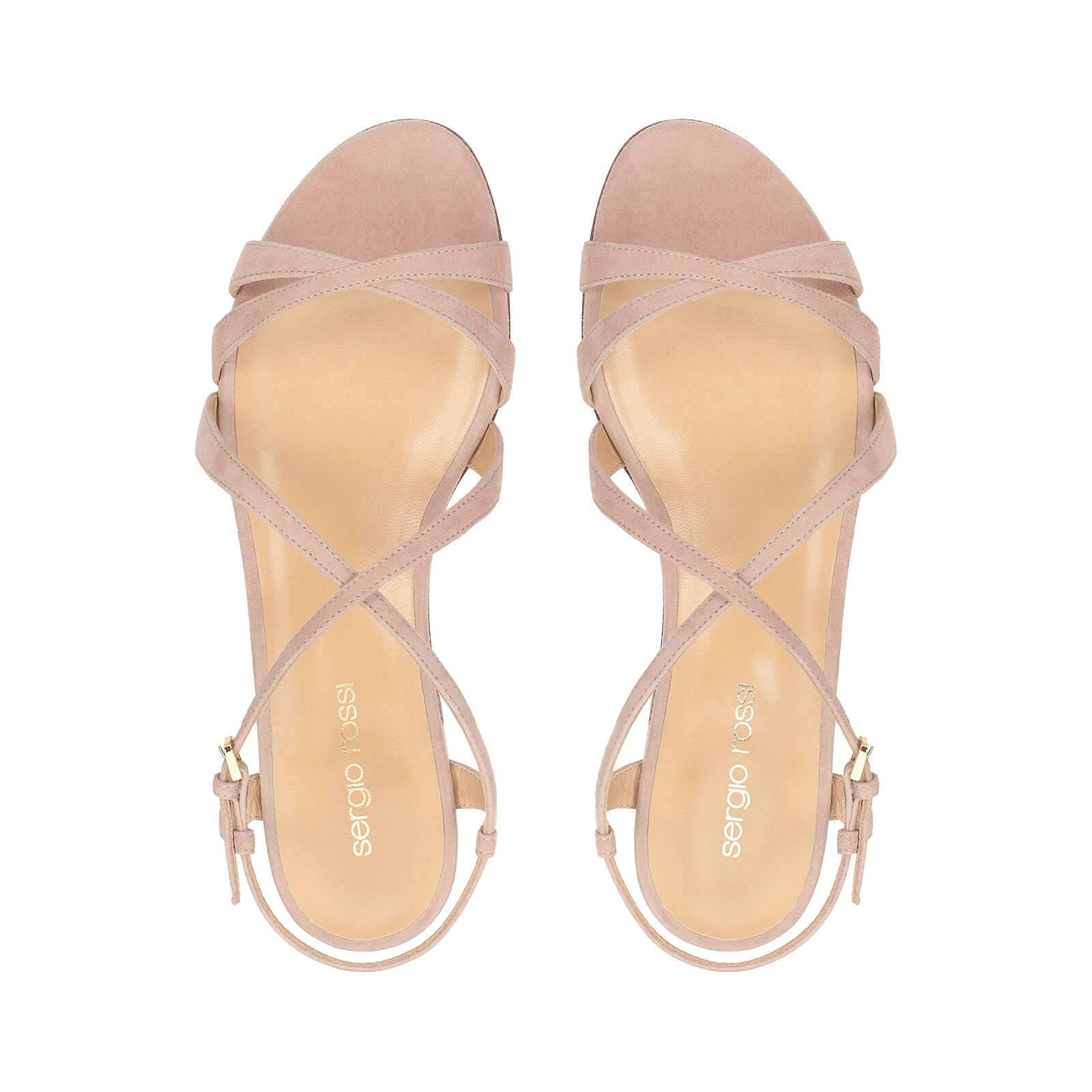 Sandals Nude Flat 10mm Bon ton Sergio Rossi