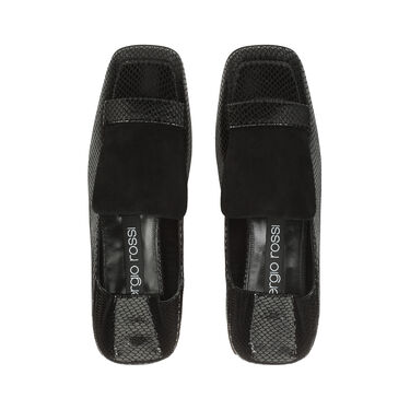 Mocassins Noir Talon plat: 5mm, sr1 - Slippers Black 2