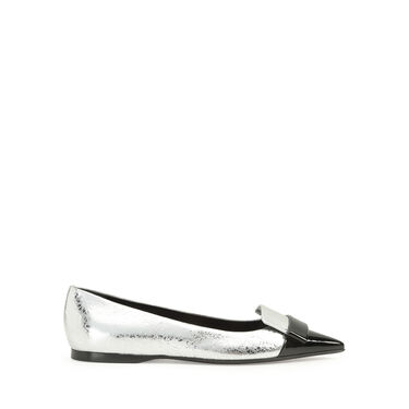 Ballerinas Grey Flat: 10mm, sr1 - Ballerinas Nero/Argento 2