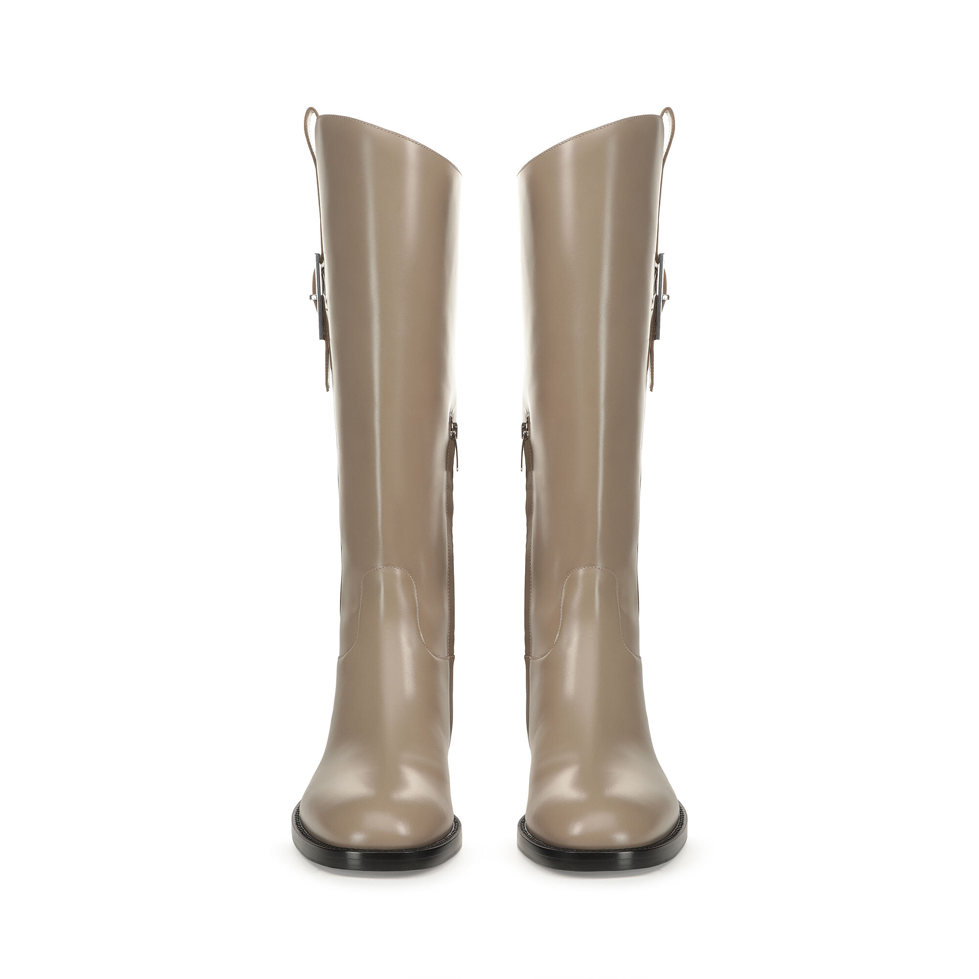 Bottes Gris Petit talon 15mm sr Nora Boots Taupe Sergio Rossi