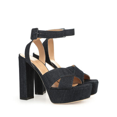 Sandales Bleu Talon haut: 90mm, sr Monica  - Sandals Dark Blue 2