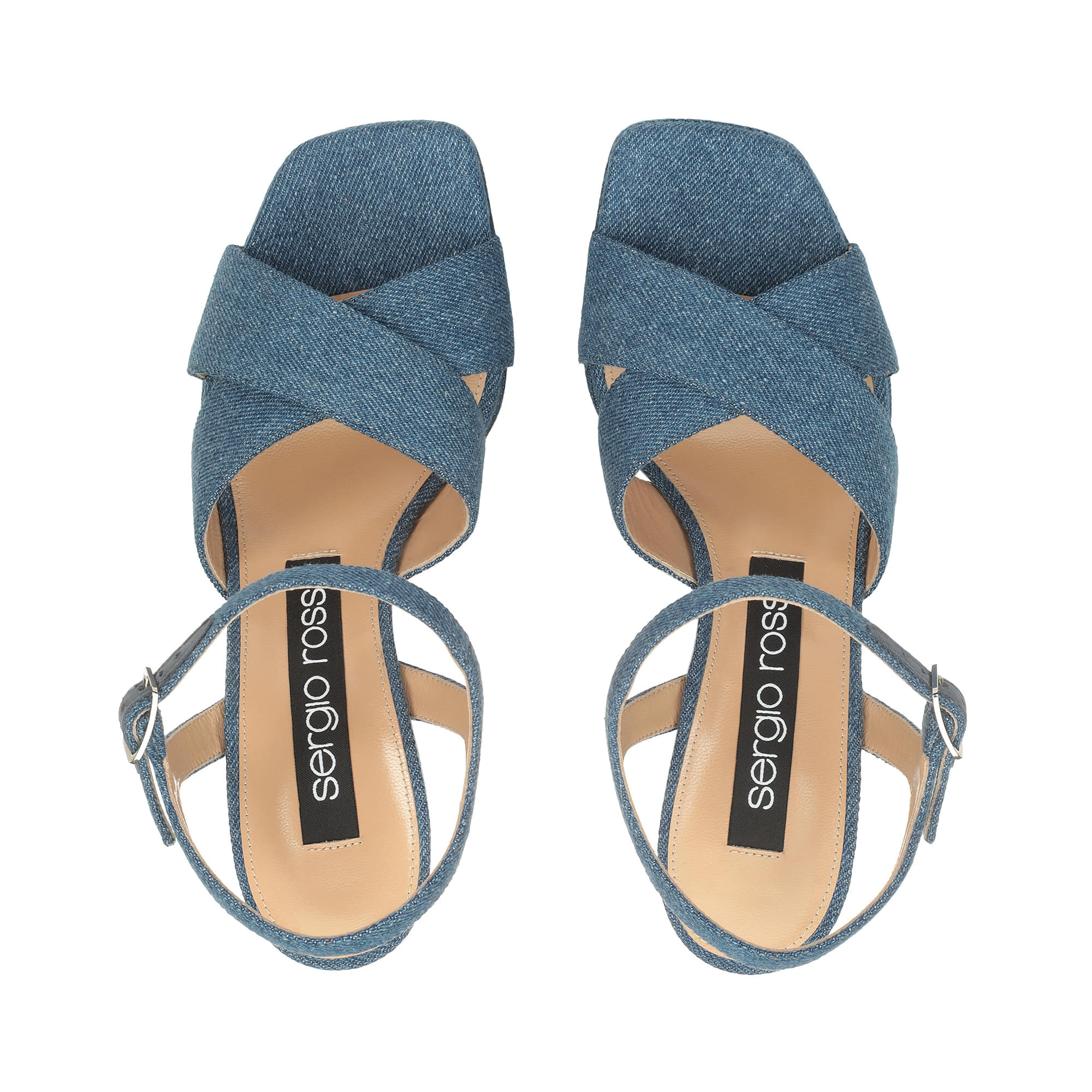 SS25 newcollection★Sergio Rossi★sr SI ROSSI-Sandals Indigo Sandals Blue High heel: 90mm, sr SI ROSSI - Sandals Indigo