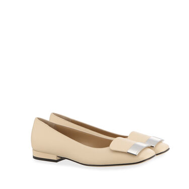 Ballerinas Beige Low heel: 15mm, sr1 - Ballerinas Chalk 2