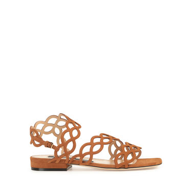 Flat sandals Brown Low heel: 15mm, sr Mermaid - Flat sandals Macadamia 1