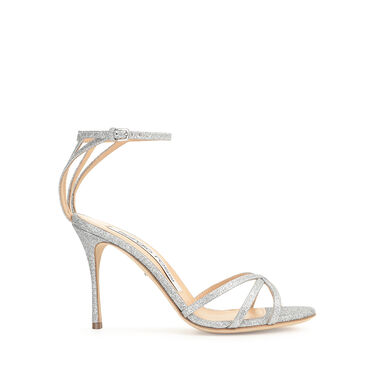 Sandals Grey High heel: 90mm, Godiva Bridal - Sandals Argento 2