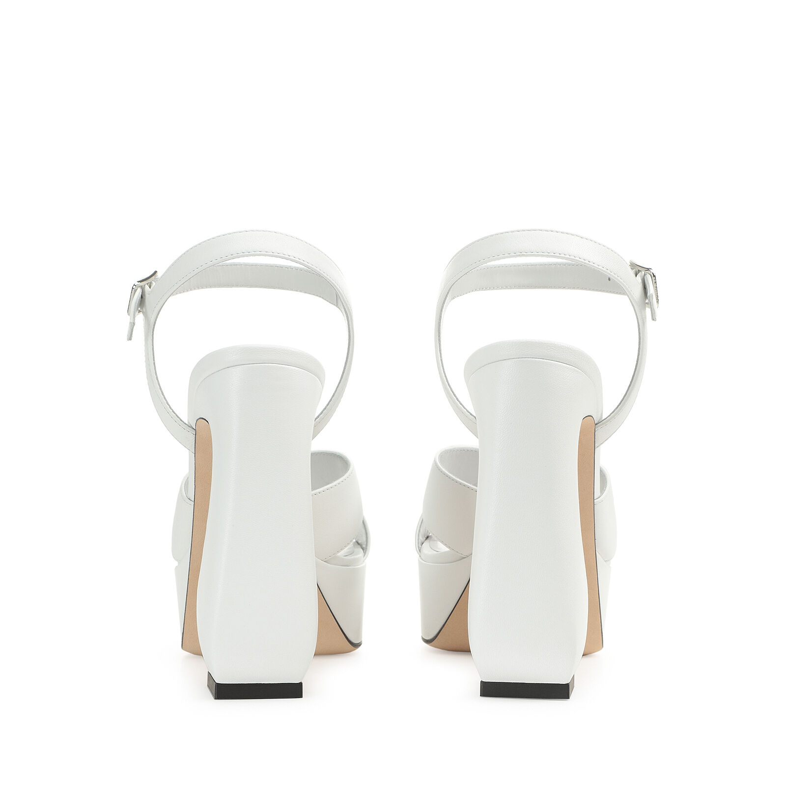 Sandals White High heel: 90mm, SI ROSSI - Sandals White