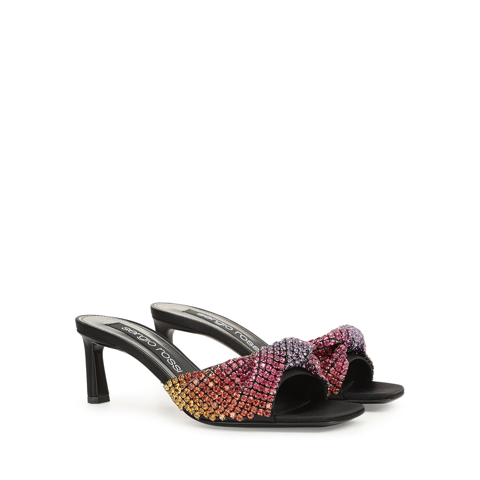 【Sergio Rossi】SR Evangelie Sandal サンダル ミュール 60mm Evangelie Sandal Heel Black – Sergio Rossi