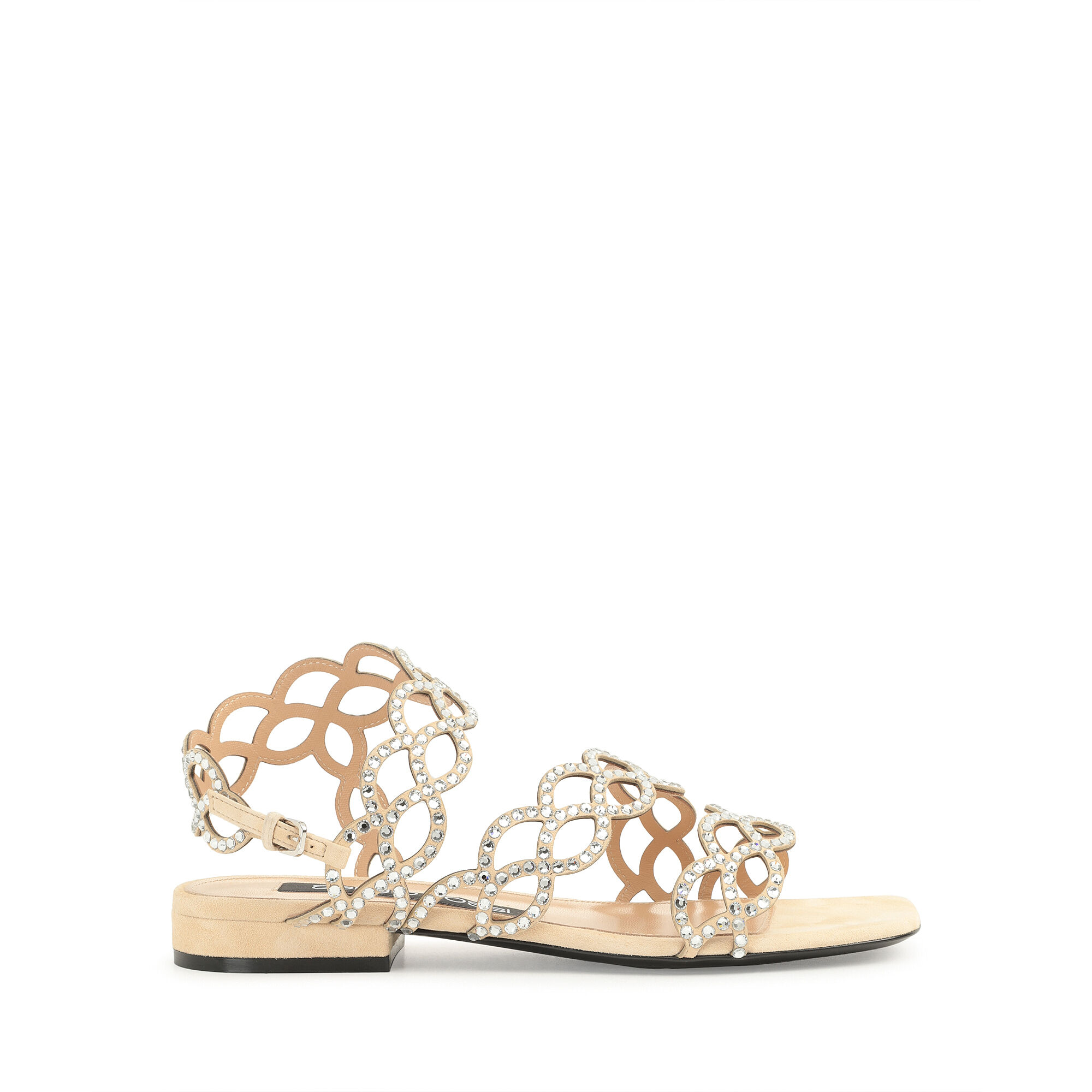 Sandali Beige Tacco basso 15mm sr Mermaid Sandali Soft Skin Sergio Rossi