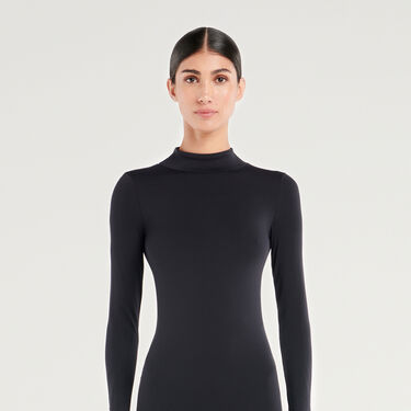 Turtle Neck Jumpsuit -  Black, 1
