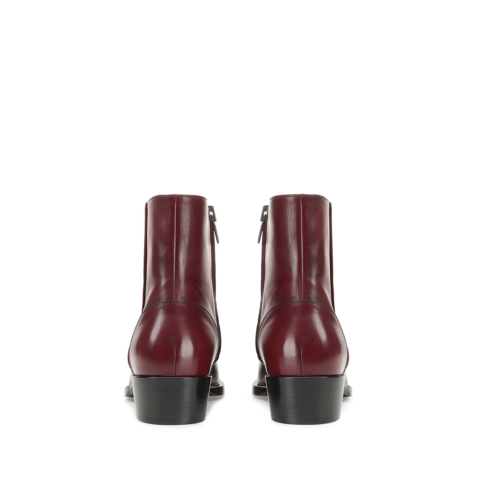 Stivaletti Rosso Tacco basso 20mm sr Texan Stivaletti Bordeaux Sergio Rossi