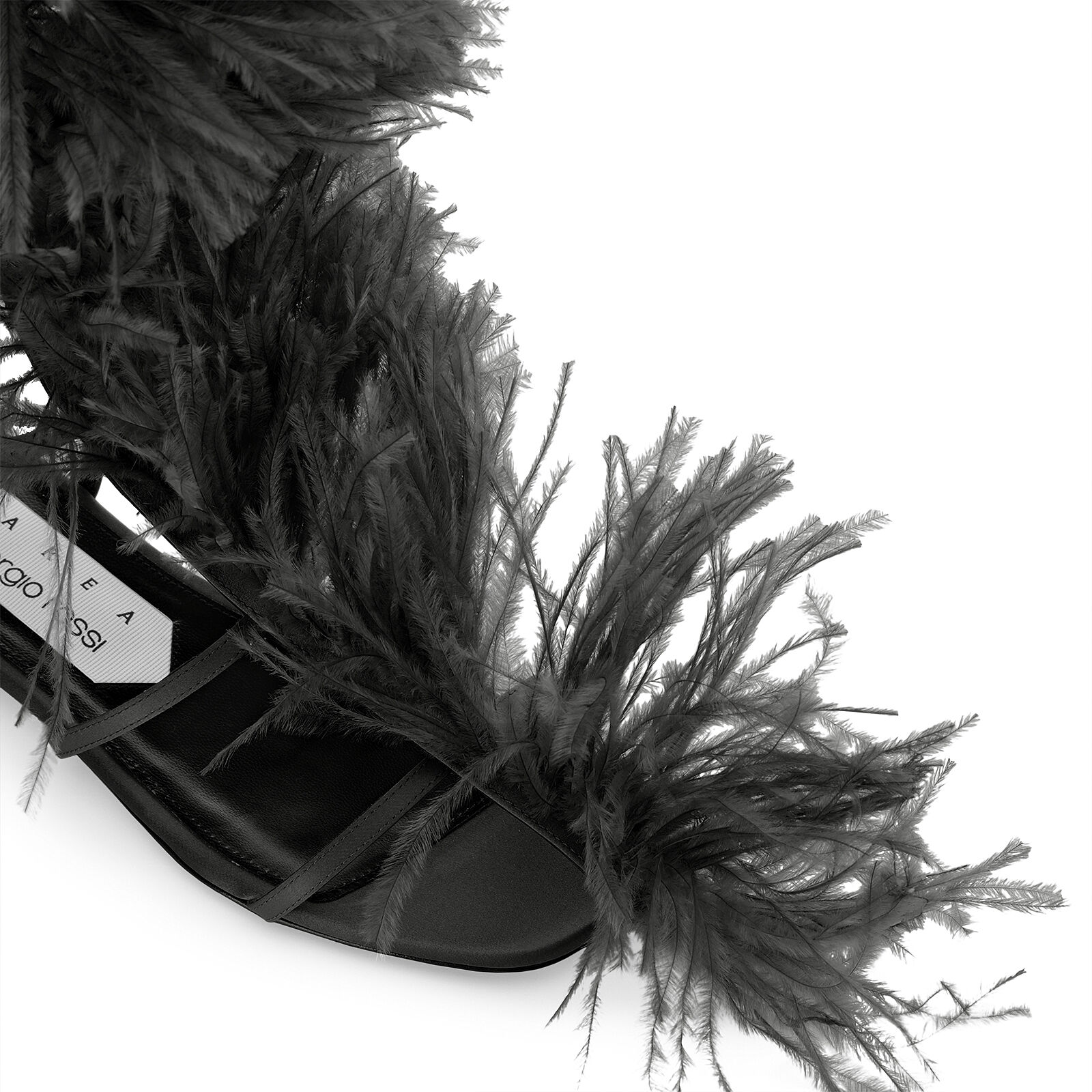 Sandals Black Low heel: 15mm, Amazona | Sergio Rossi