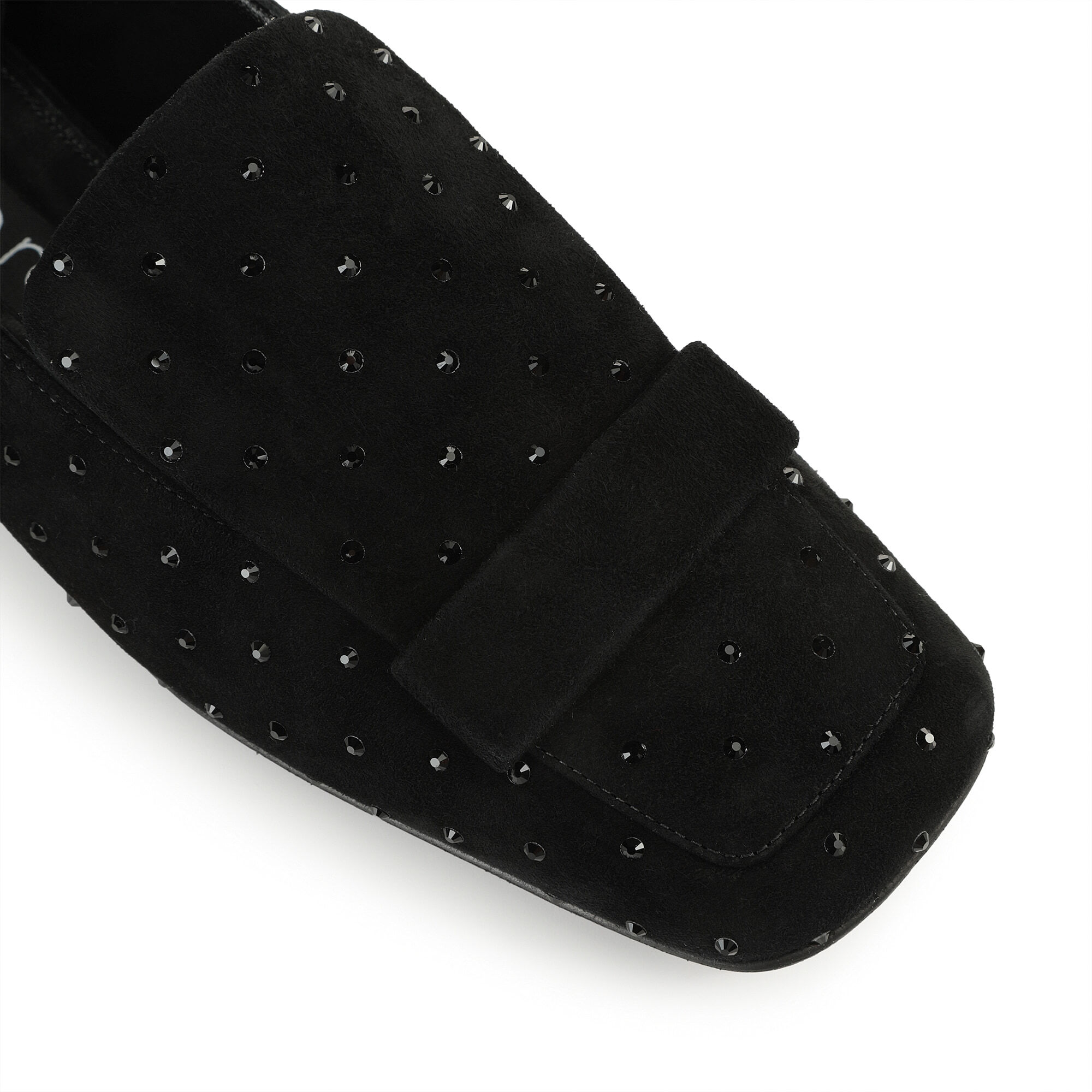 Flat black slippers on sale