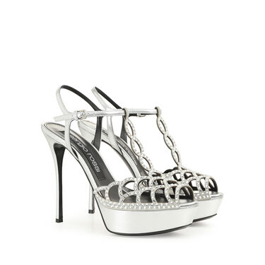 Sandals Grey High heel: 90mm, sr Mermaid - Sandals Argento 2