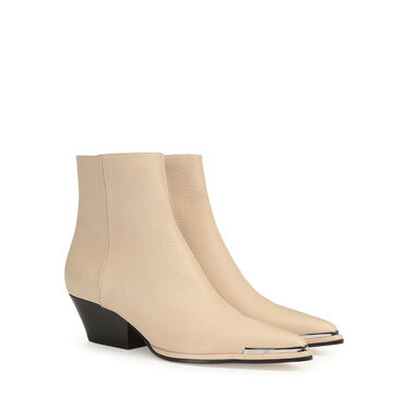 Bottines Blanc Petit talon: 45mm, Carla  - Booties Chalk 2