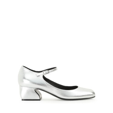 Pumps Grey Low heel: 45mm, SI ROSSI - Pumps Argento 2