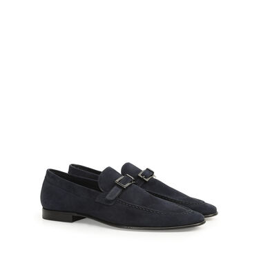 Loafers Blue Low heel: 15mm, sr Nora - Loafers Navy Blue 2