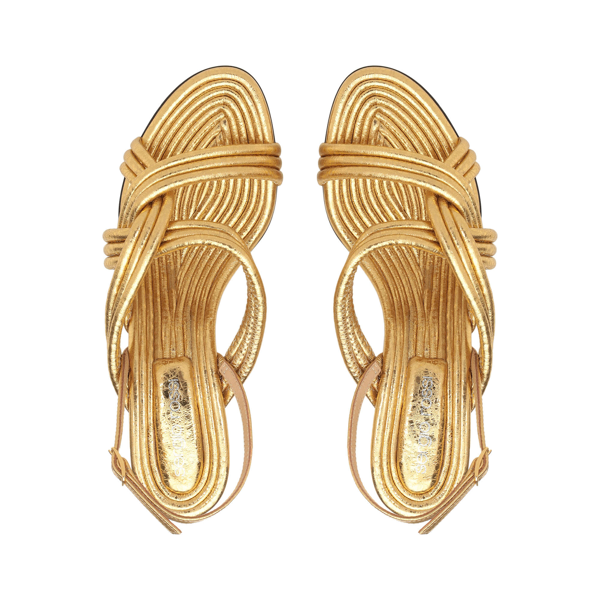 Sandals Yellow Mid heel: 50mm, sr Watamu - Sandals Gold