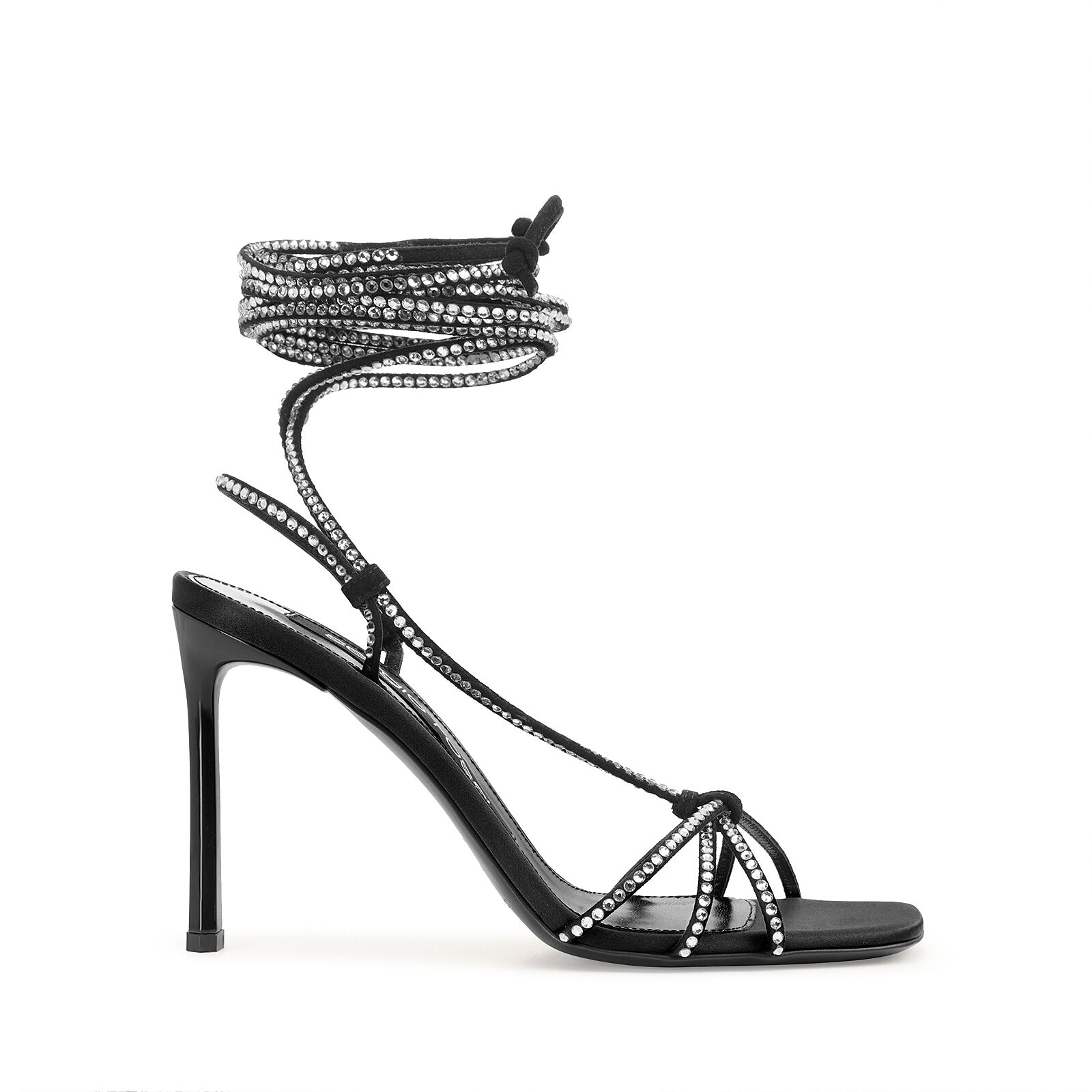Sandals Black High heel: 95mm, sr Dea Crystal | Sergio Rossi