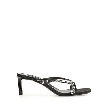 Sandals Black Mid heel: 60mm, sr Aracne  - Sandals Black/Crystal 2
