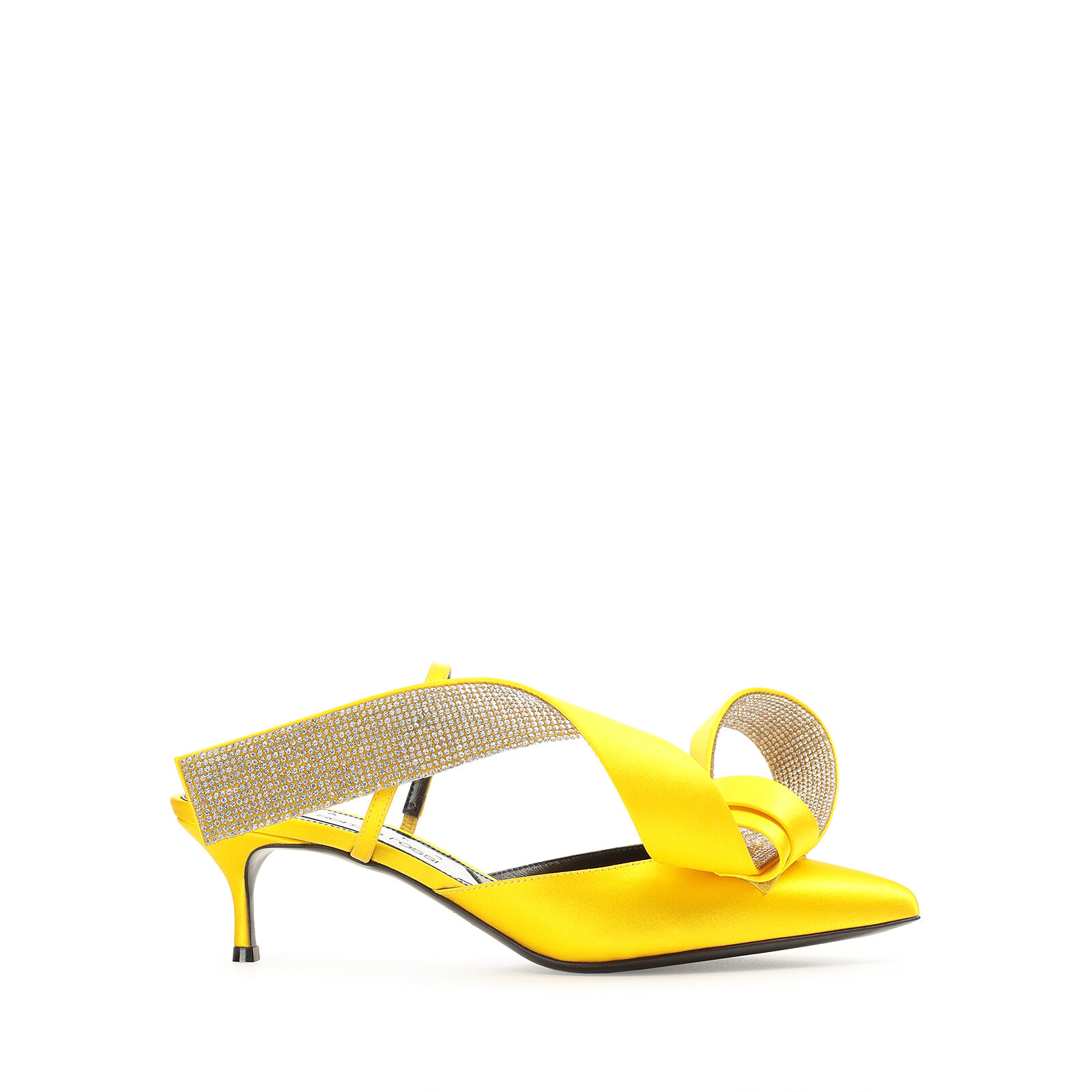 Yellow mid heel sandals best sale