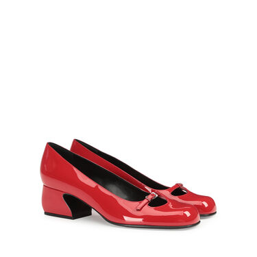 Pumps Red Low heel: 45mm, SI ROSSI - Pumps Carminio 2
