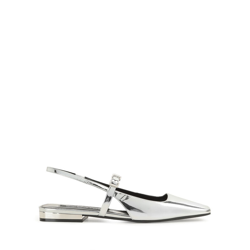 Crisscross Slingback - Silver - M A D E R