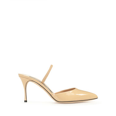 Chaussures à bride arrière Beige Talon moyen: 75mm, Godiva - Slingbacks Soft Skin 2
