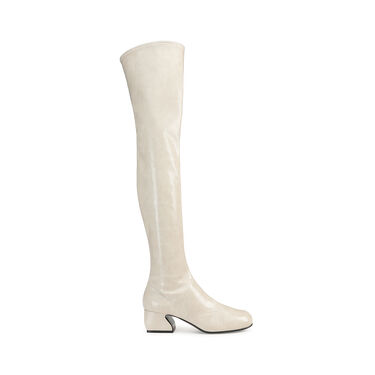 Bottes Blanc Petit talon: 45mm, SI ROSSI - Boots Avorio 2