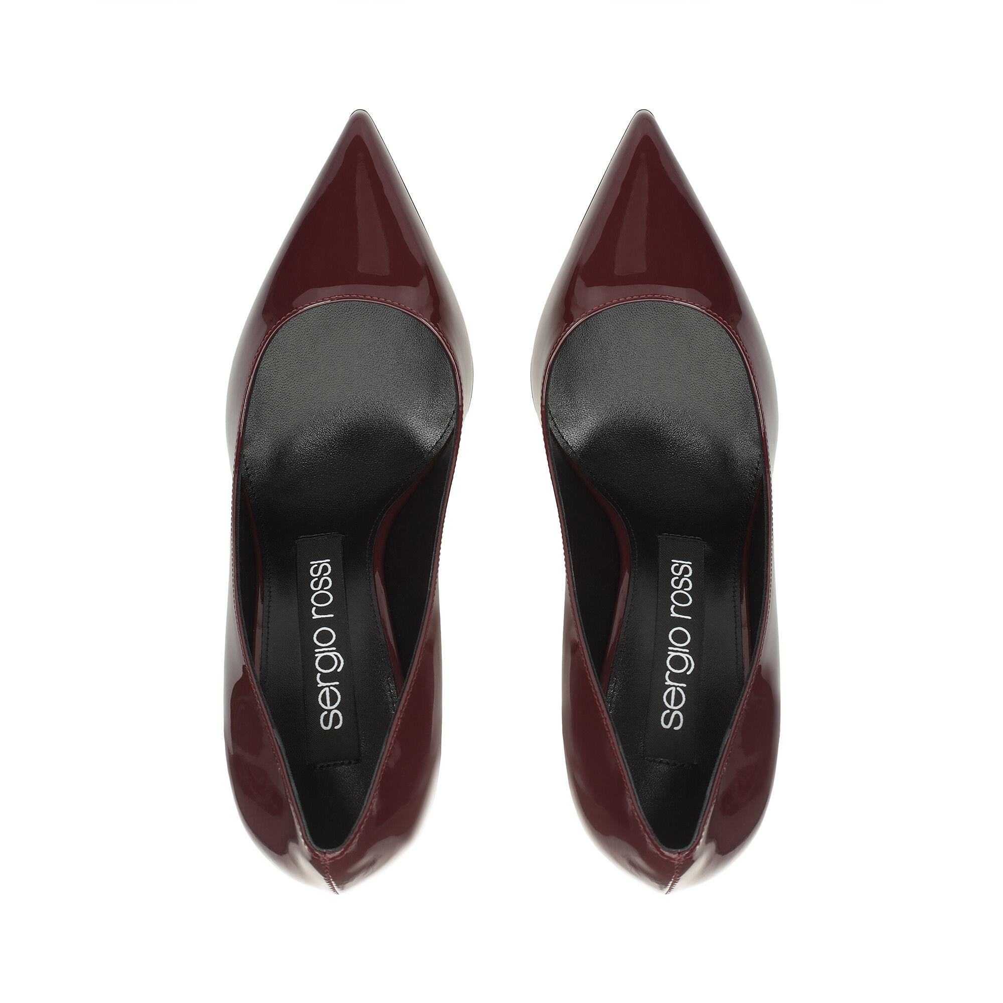 Pumps Red High heel 90mm Godiva Pumps Wine Sergio Rossi