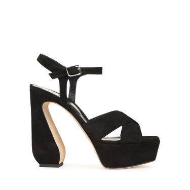 Sandals Black High heel: 90mm, SI ROSSI - Sandals Black 2