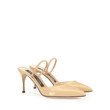 Chaussures à bride arrière Beige Talon moyen: 75mm, Godiva - Slingbacks Soft Skin 2